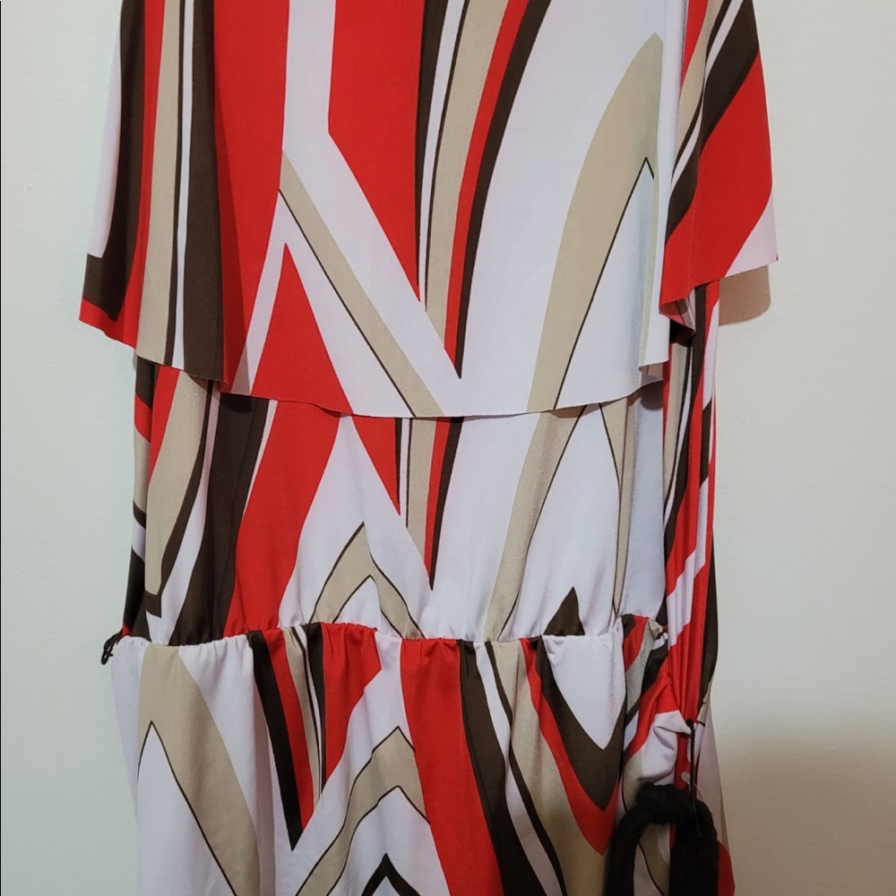 NWOT Ruffle Top with Belt - Picture 8 of 11
